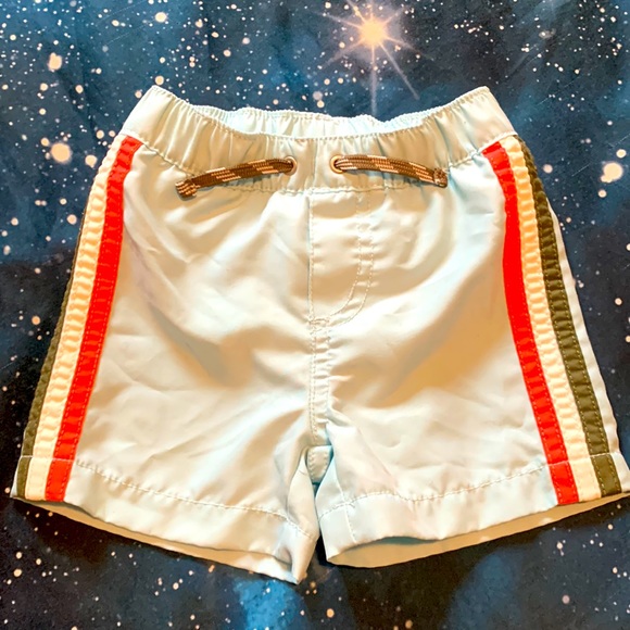 4/$20 Carters 9months mint green lined swim trunks - Picture 1 of 4